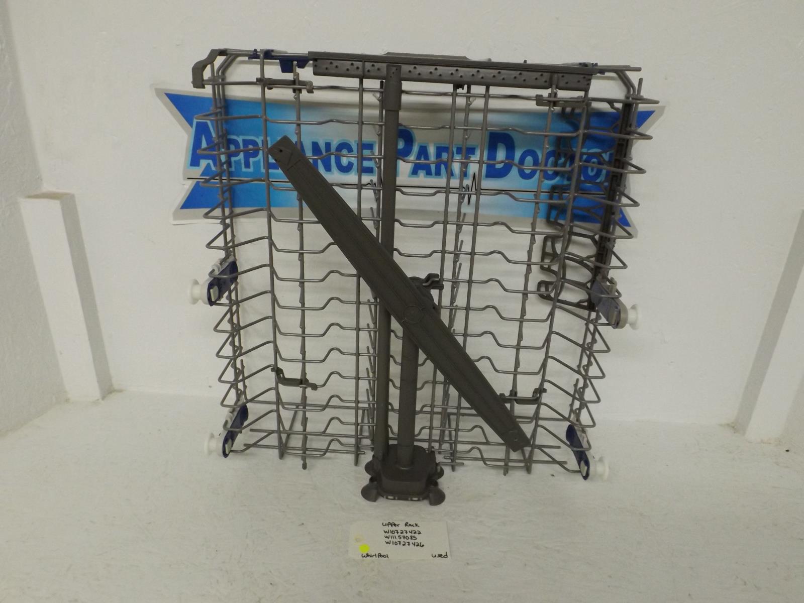 Whirlpool Dishwasher W10727422 W11157085 W10727426 Upper Rack Used Whirlpool Dishwasher W10727422 W11157085 W10727426 Upper Rack Used